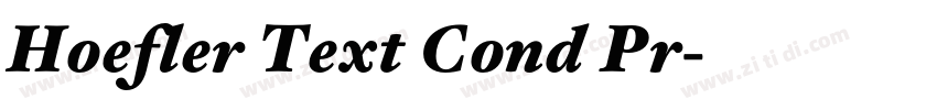 Hoefler Text Cond Pr字体转换